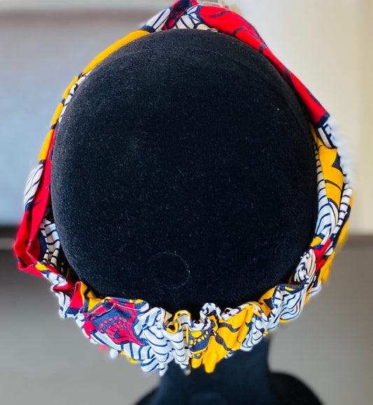 Bandeau tissu à fleur de mariage (turban femme)